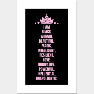 I Am A Powerful Black Woman | African American | Black Queen Posters and Art